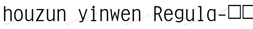 houzun yinwen Regula字体转换